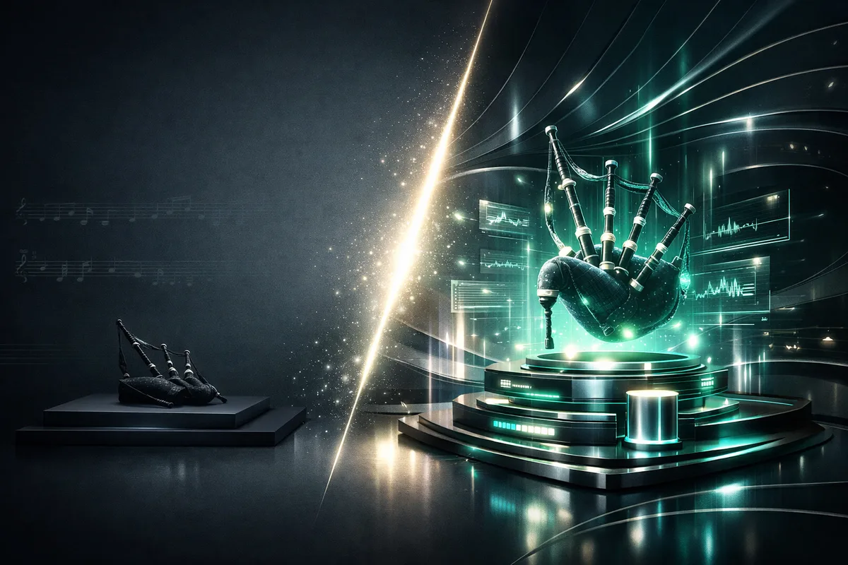 Premium upgrade concept for futuristic music software